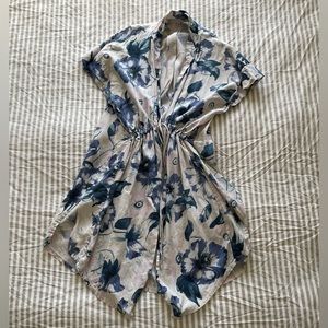Floral Linen Wrap / Cover up Made in Italy